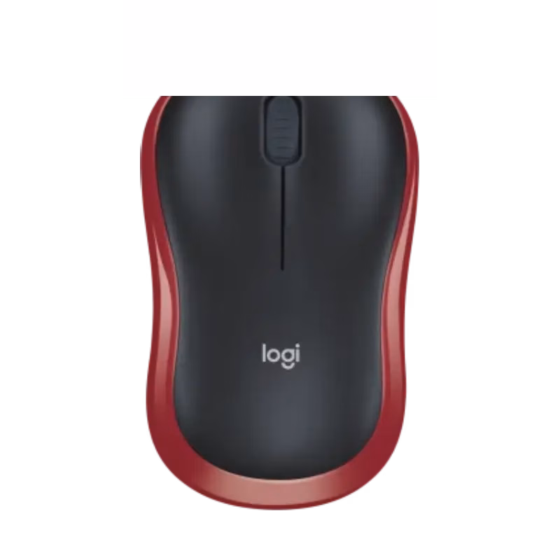 Logitech M185 Wireless Mouse – Red