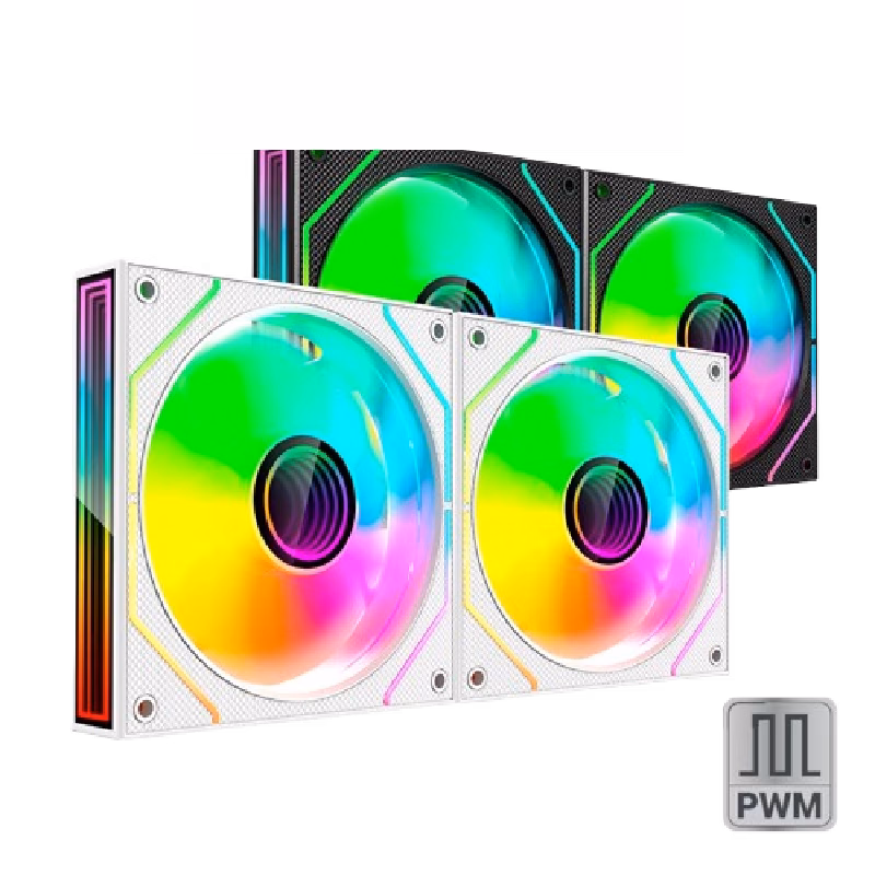 Mars Gaming ltra-Quiet Pwm 2X 120Mm Infinity Mirror Argb Gaming Fan | F3DPROX2 | Tax Free