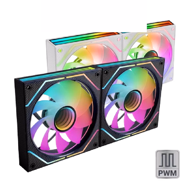 Mars Gaming Reversed Ultra-Quiet Pwm 2X 120Mm Infinity Mirror Argb Gaming Fan | MF3DPROX2R | Tax Free