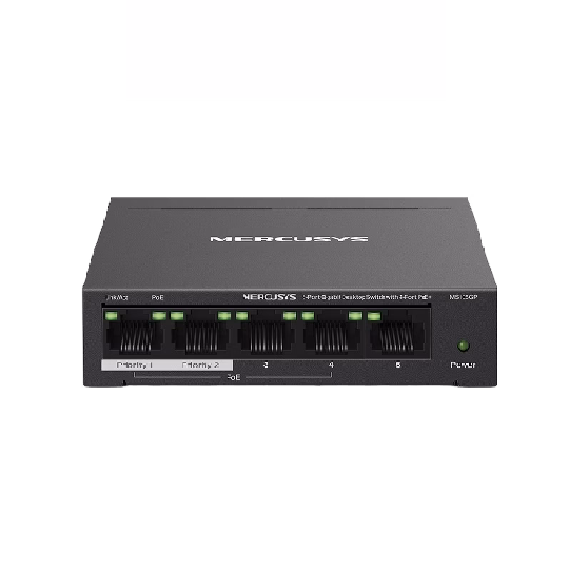 Mercusys 5-Port Gigabit Desktop Switch with 4-Port PoE+ | MS105GP V3