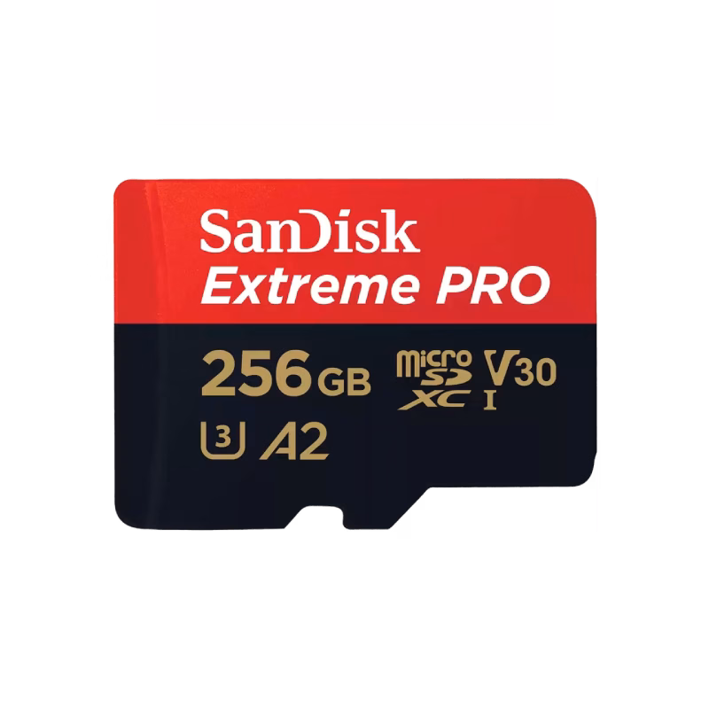 Model Number: SDSQXCD-256G-GN6MA SanDisk Extreme PRO microSDXC™ UHS-I CARD – 256GB | SDSQXCD-256G-GN6MA