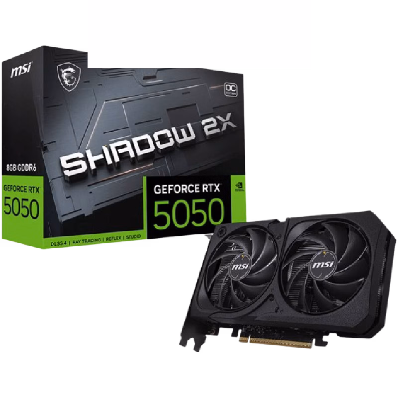 MSI GeForce RTX 5050 8G SHADOW 2X OC 8GB GDDR6 Graphics Card