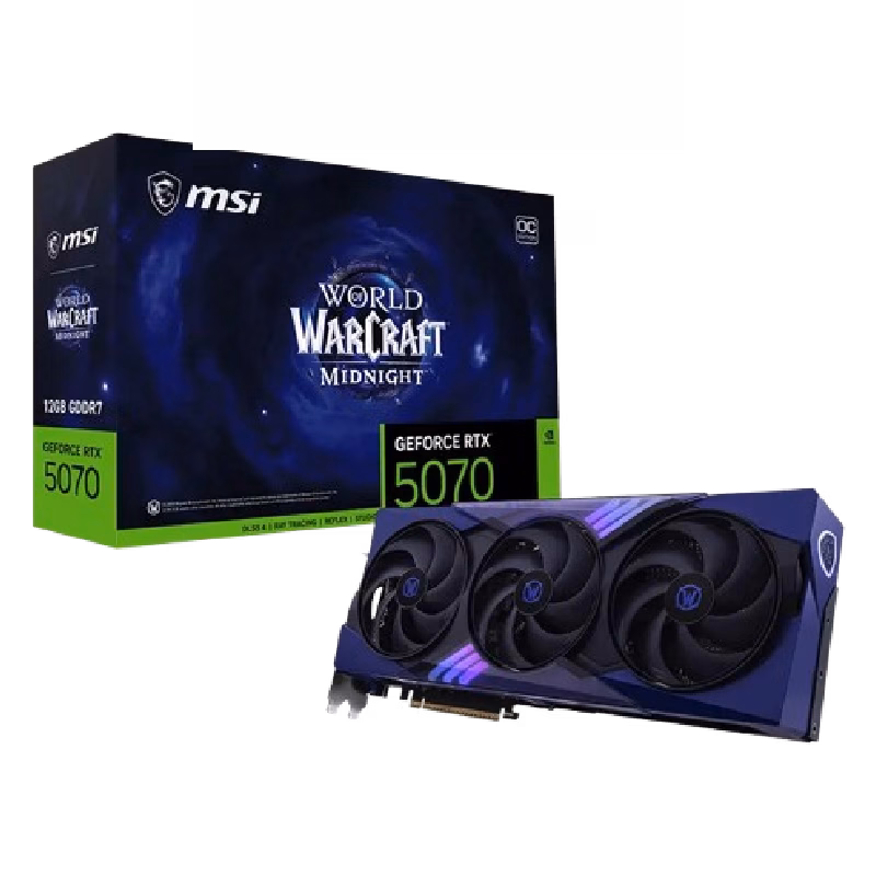 MSI GeForce RTX 5070 12GB World of Warcraft MIDNIGHT VOID EDITION OC | 1 Years Warranty
