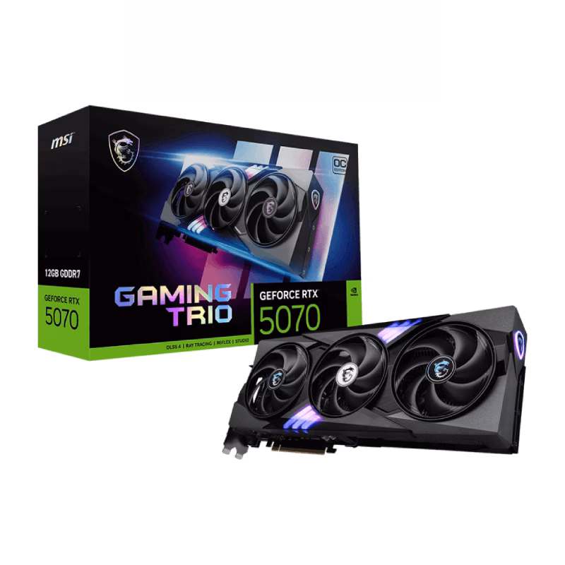 MSI GeForce RTX 5070 GAMING TRIO OC 12GB GDDR7 Graphics Card With Blackwell Architecture, DLSS 4 | 1 Years Warranty