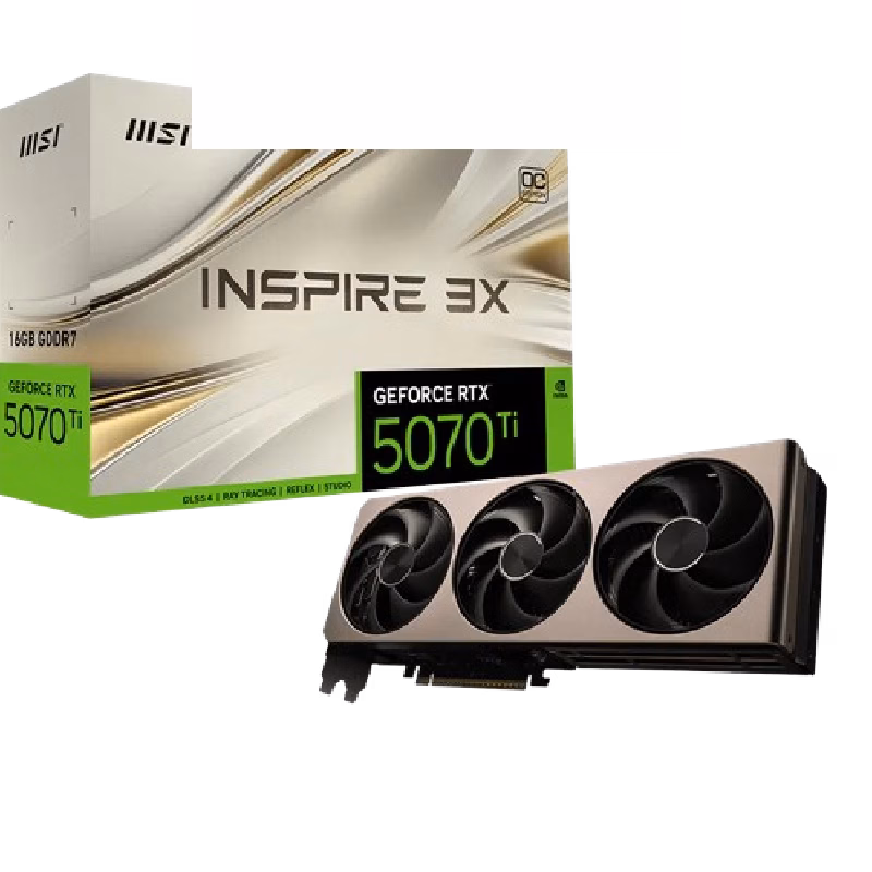 MSI GeForce RTX 5070 Ti 16G INSPIRE 3X OC Graphics Card | 1 Years Warranty