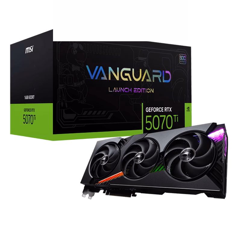MSI GeForce RTX 5070 Ti 16G VANGUARD SOC LAUNCH EDITION Graphics Card | 2 Years Warranty
