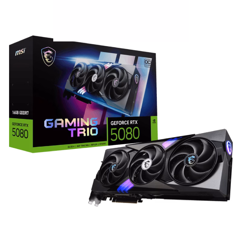 MSI GeForce RTX 5080 16G GAMING TRIO OC Graphics Card | 2 Years Warranty | Tax Free