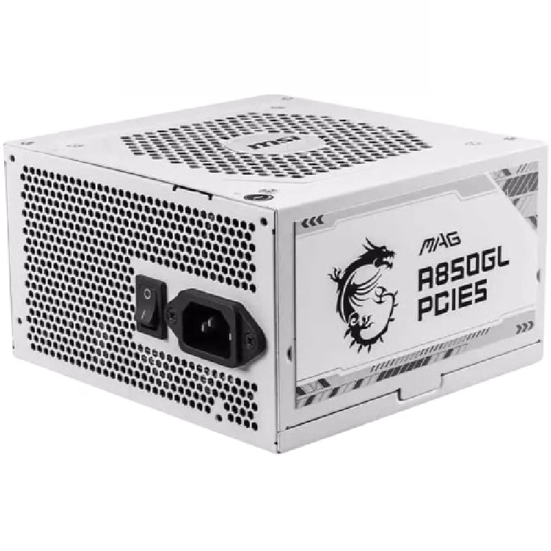 MSI MAG A850GL PCIE5 850W Full modular Power Supply, white | 306-7ZP8A24-CE0