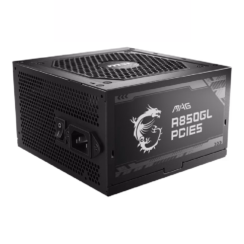 MSI MAG A850GL PCIE5 power supply offers 80 PLUS Gold 850W | 306-7ZP8A11-CE0