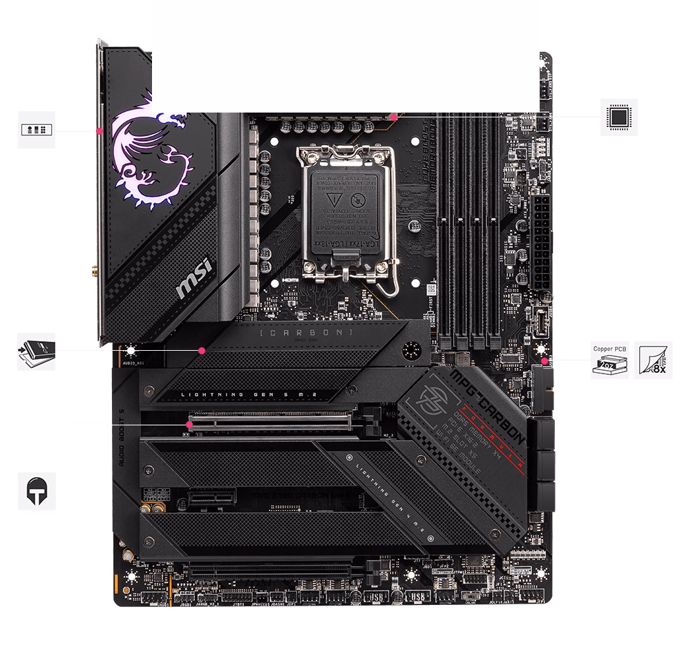 MSI MPG Z790 CARBON WIFI Z790 SATA 6Gb/s DDR5