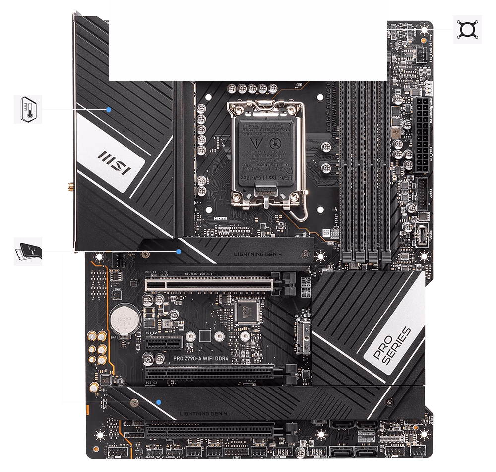 MSI PRO Z790-A Max WIFI LGA 1700 Intel Z790 SATA 6Gb/s DDR5 3 years warranty