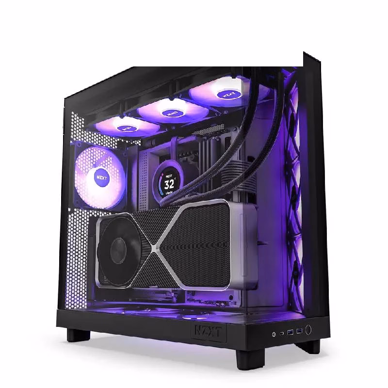 NZXT H6 Flow RGB Black Compact Mid-tower Airflow Case | CC-H61FB-R1