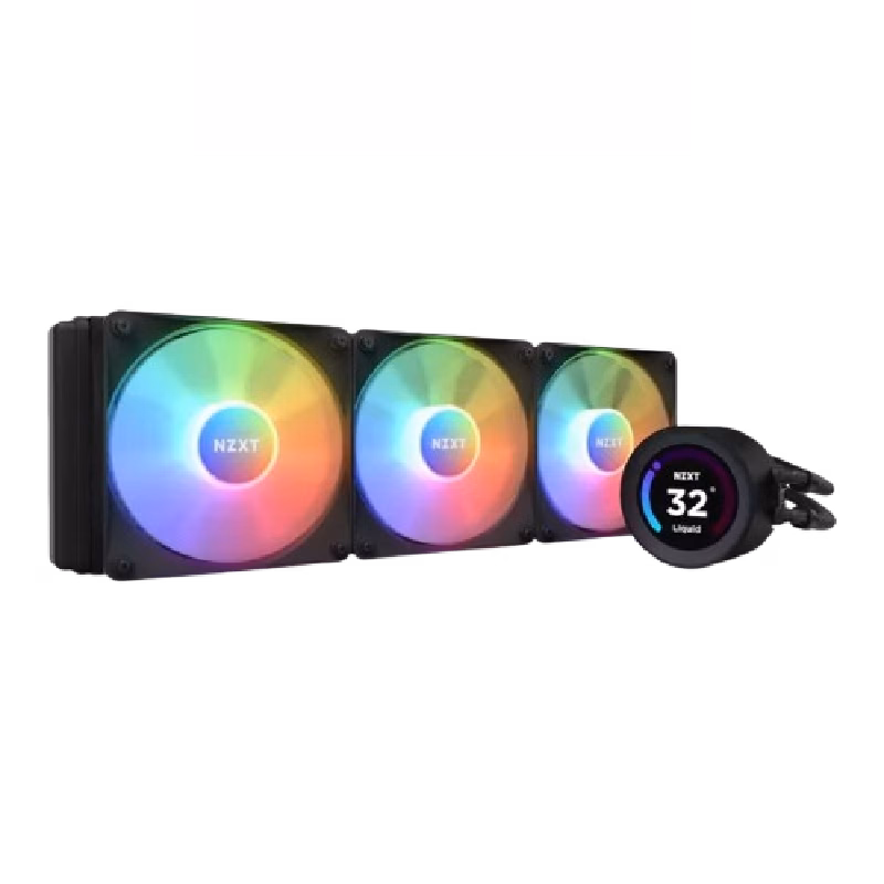 NZXT Kraken Elite 360 RGB AIO Liquid Cooler With LCD Display & RGB Fans | RL-KR36E-B1