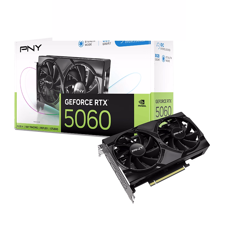 PNY GeForce RTX 5060 8GB Dual Fan OC Graphics Card | VCG50608DFXPB1-O | Tax Included