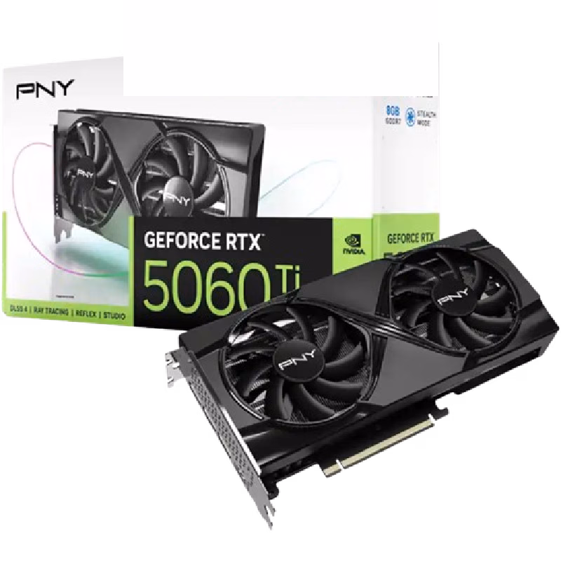 PNY GeForce RTX 5060 Ti 8GB OC Dual Fan GPU NVIDIA Blackwell Architecture | VCG5060T8DFXPB1-O