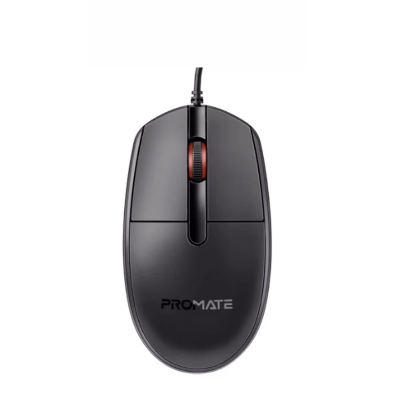 Promate CM-1200 Ergonomic Design Wired Optical Mouse