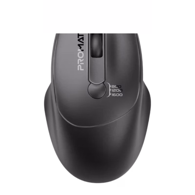 Promate UniGlide EZGrip Ergonomic Wireless Mouse
