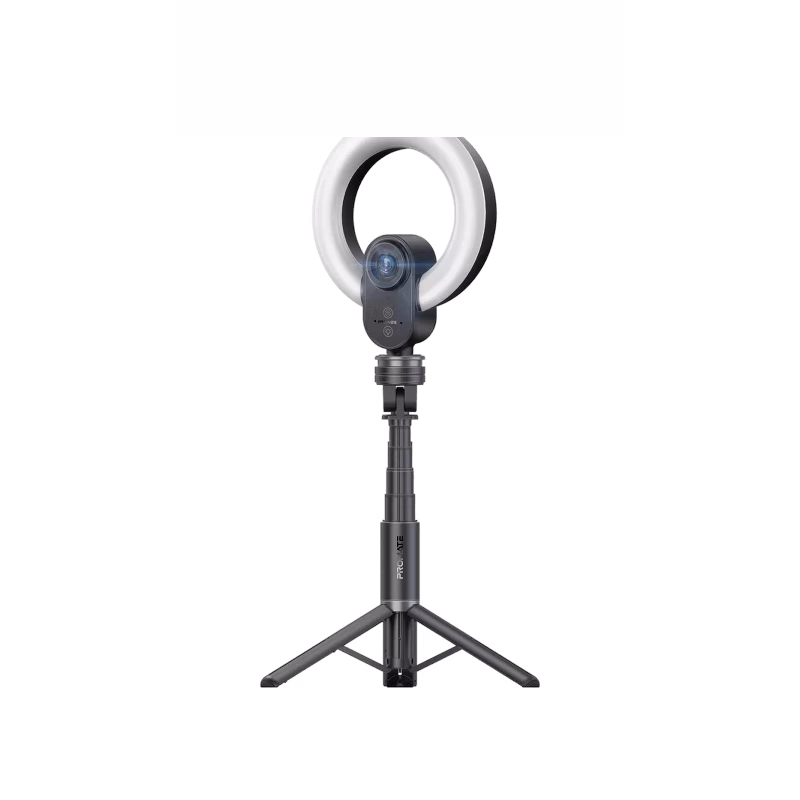 Promate VistaCam 2K Ultra-HD Webcam with Built-in Mic & Ring Light