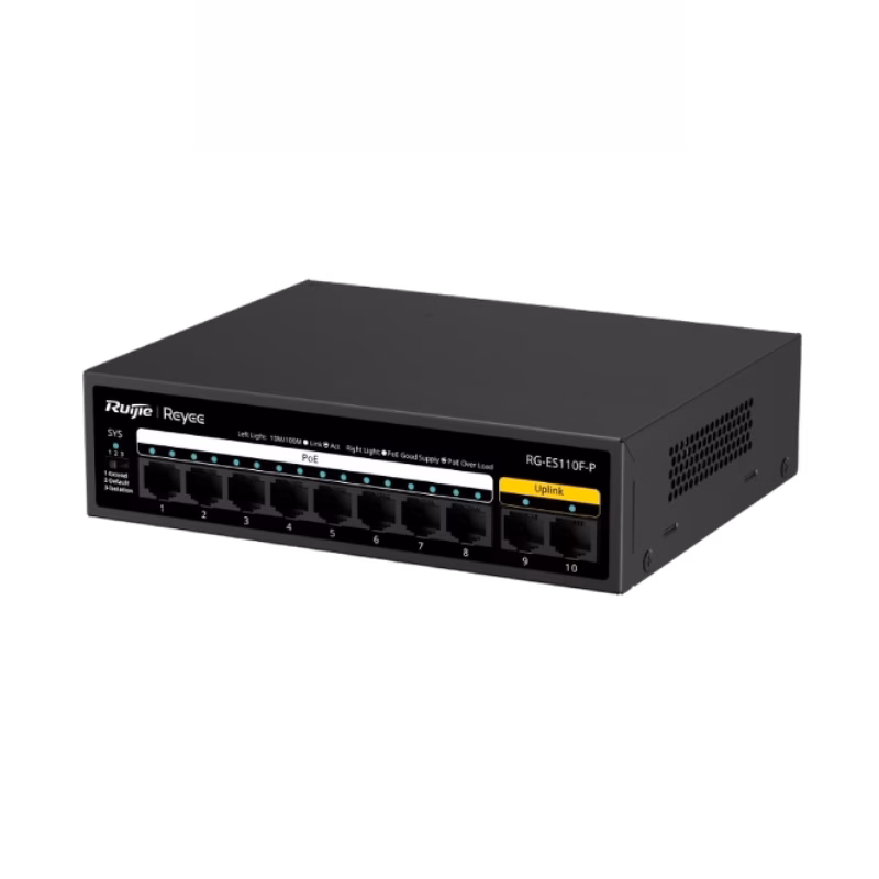 Ruijie Reyee RG-ES110F-P 10-Port 10/100 Mbps Unmanaged PoE Switch | Tax Included