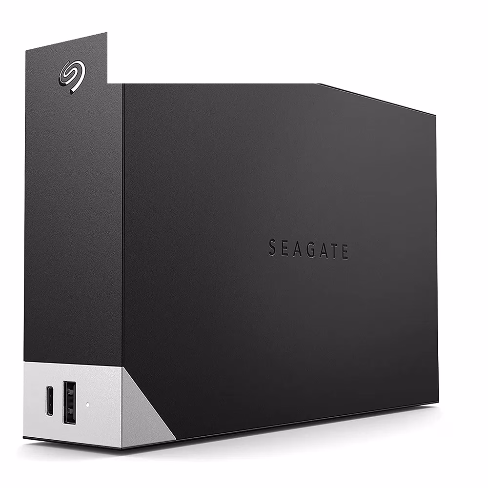 Seagate 10TB One Touch Desktop External Drive with Built-In Hub Black STLC10000400