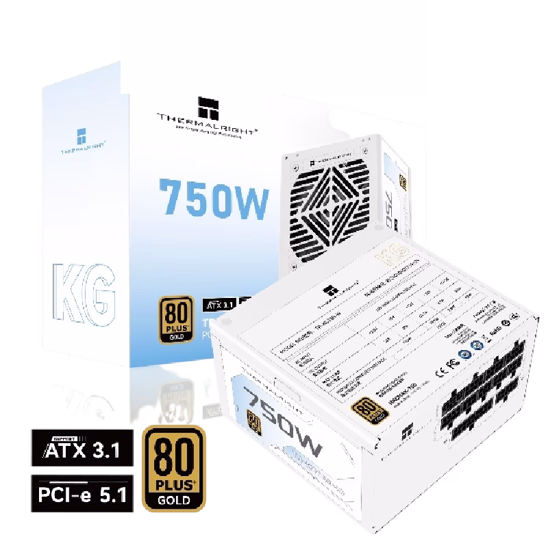 Thermalright KG-750 750W Gold Fully Modular ATX 3.1 PSU White Color