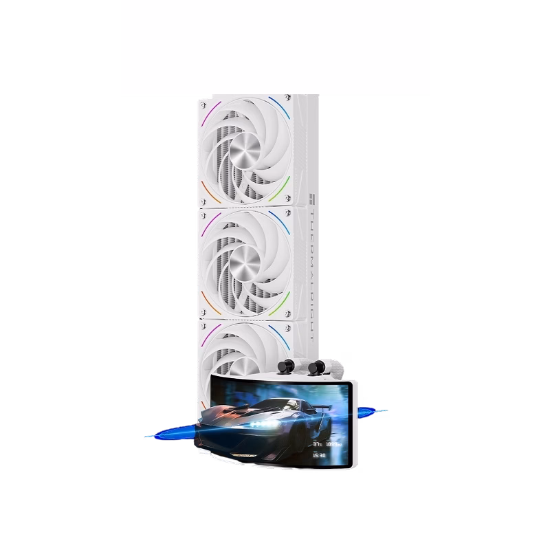 Thermalright Rainbow Vision 360 Turbo ARGB White Liquid CPU Cooler with 6.67″ Curved Screen
