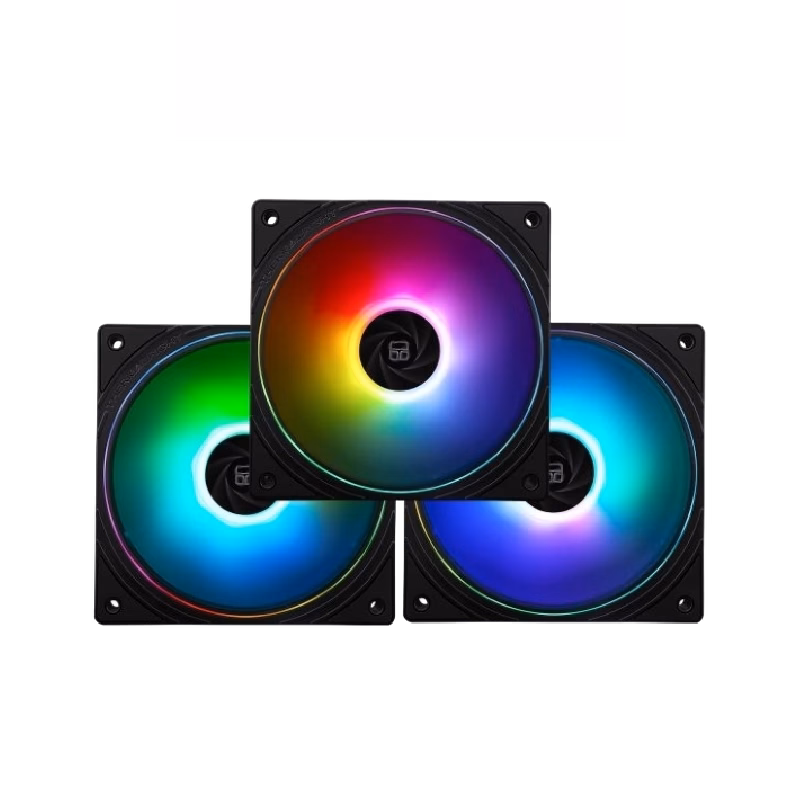 Thermalright TL-M12W-S X3 ARGB 120mm ARGB Case Fan infinity Mirror Design Black (3-Pack)