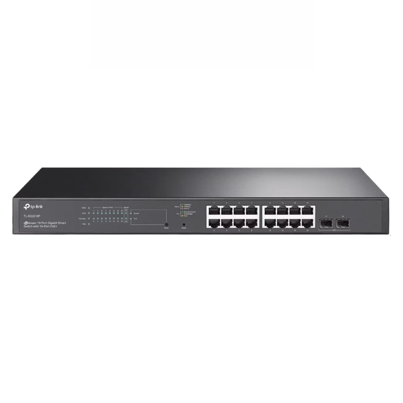 TP-Link JetStream 18-Port Gigabit Smart Switch with 16-Port PoE+ | TL-SG2218P