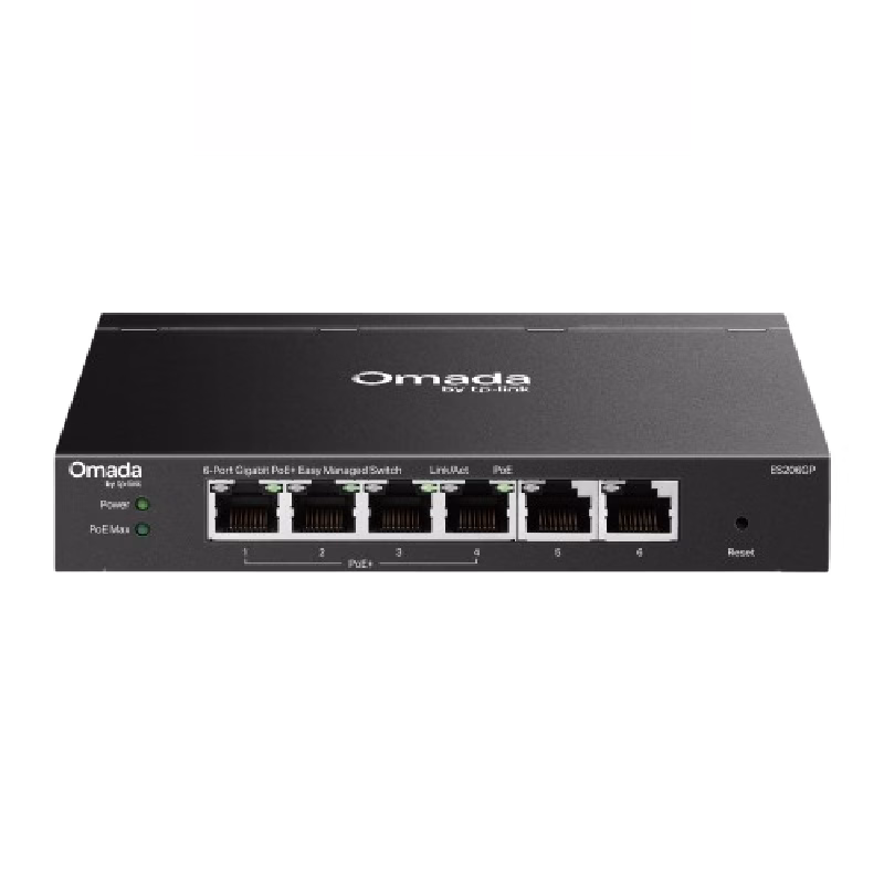 TP-Link Omada 6-Port Gigabit Easy Managed Switch with 4-Port PoE+ | ES206GP