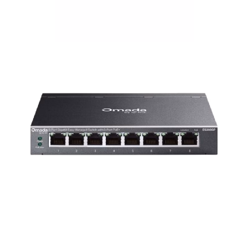 TP-Link Omada 8-Port Gigabit Easy Managed Switch with 8-Port PoE+ | ES208GP
