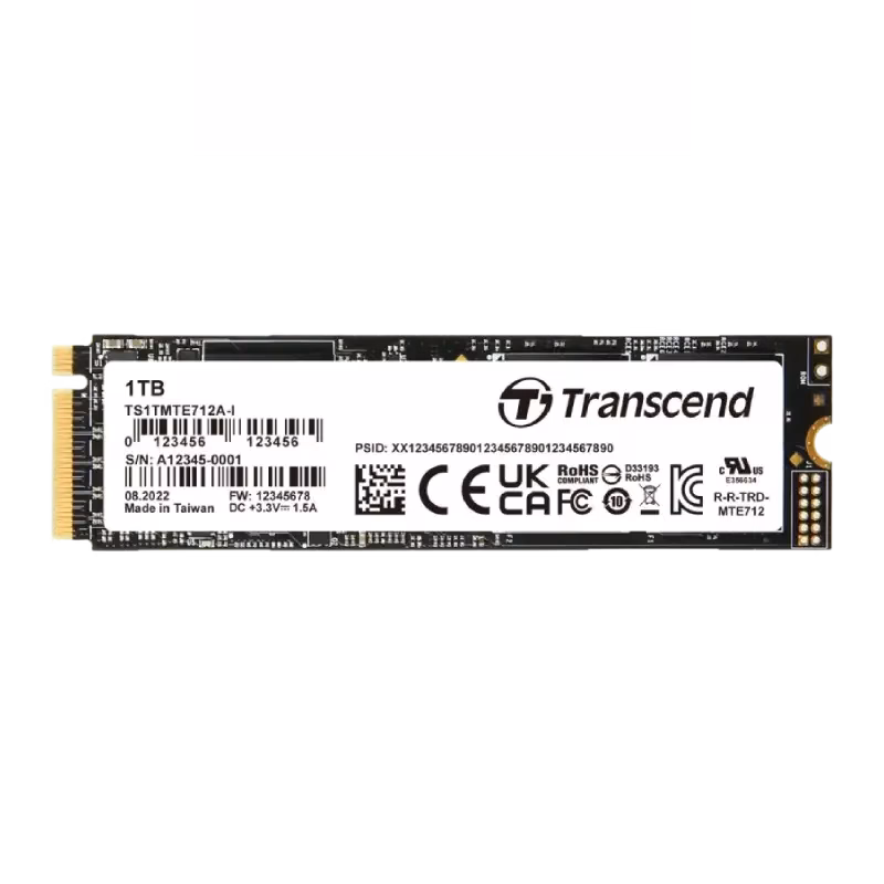 Transcend Enterprise M.2 1TB SSD NVMe MTE712A Series | TS1TMTE712A | 3 Years Warranty