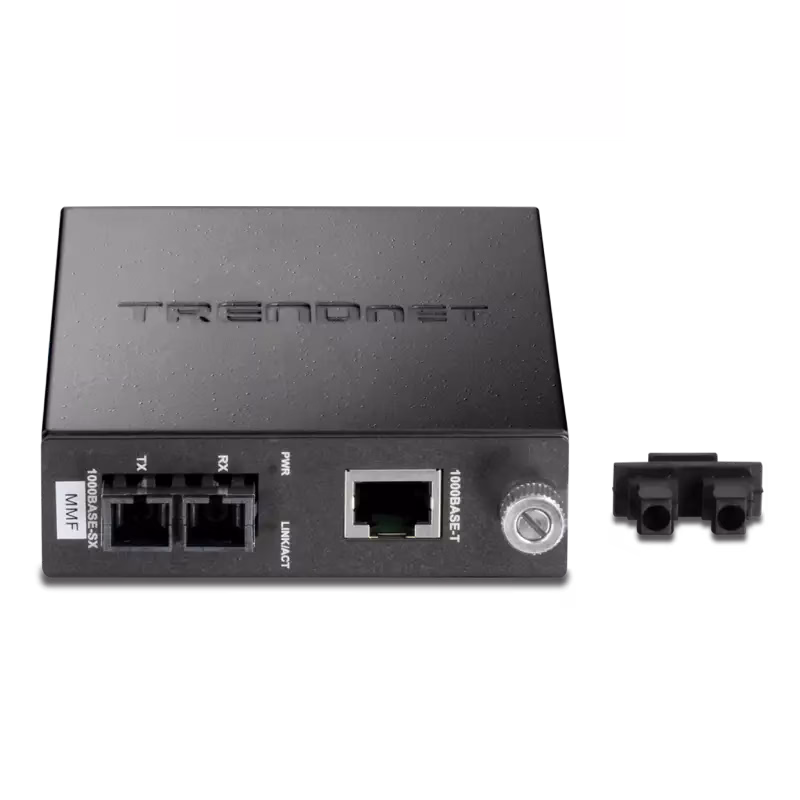 Trendnet Intelligent 1000Base-T to 1000Base-SX Multi-Mode SC Fiber Converter | TFC-1000MSC