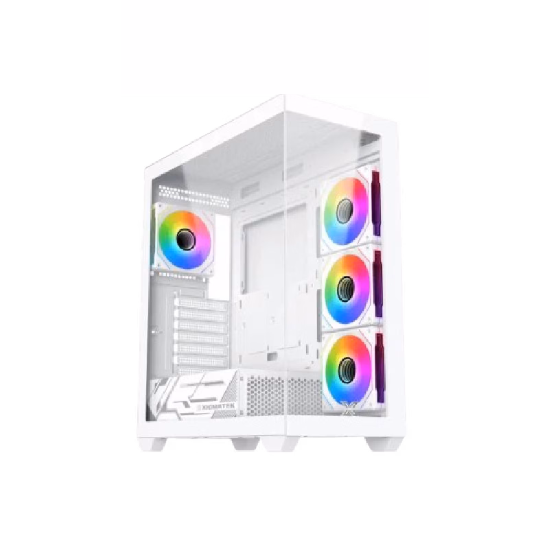 XIGMATEK Blast Arctic E-ATX Mid Tower Case With 4 ARGB Fans White | EN46360