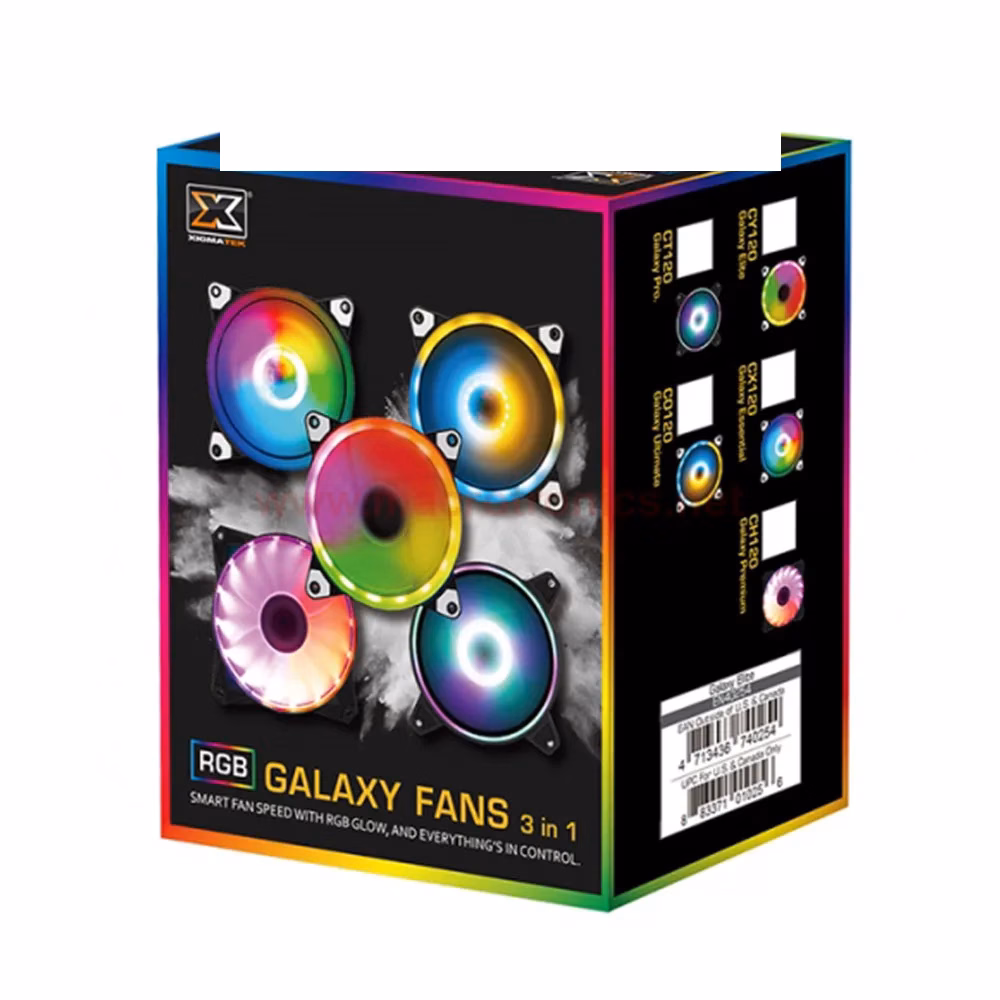 Xigmatek RGB GALAXY Fans 3 in 1 1 year Warranty