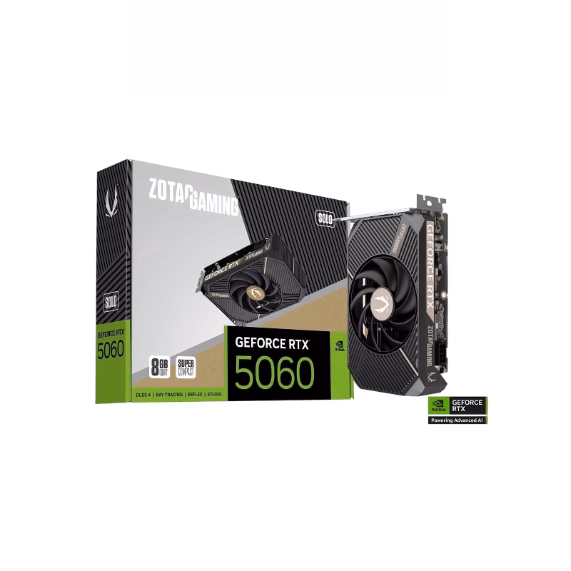 ZOTAC GAMING GeForce RTX 5060 8GB SOLO Graphics Card | ZT-B50600G-10L | Tax Free