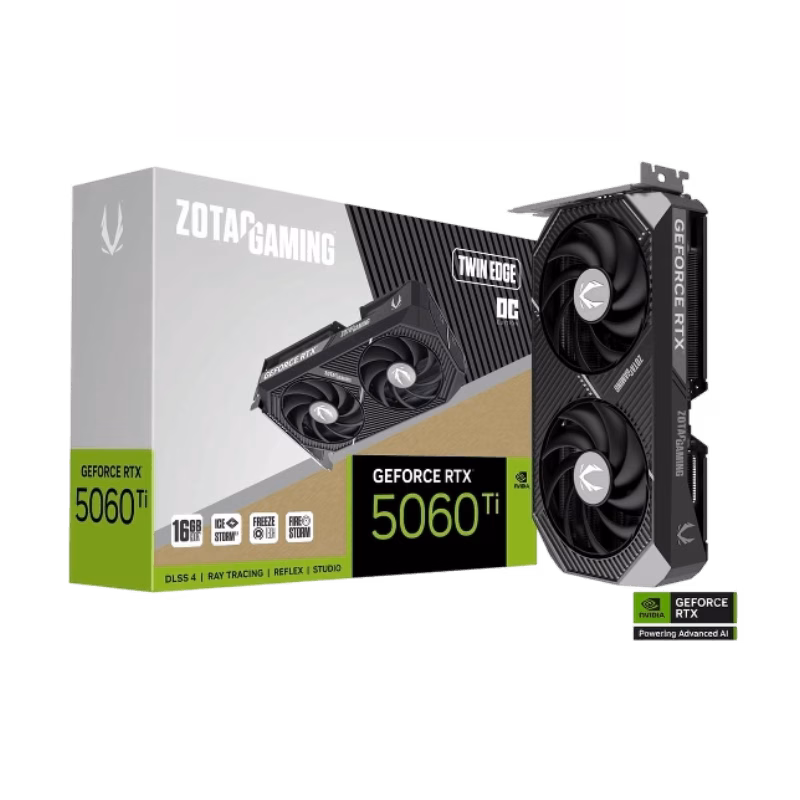 ZOTAC GAMING GeForce RTX 5060 Ti 16GB Twin Edge OC Graphics Card | ZT-B50620H-10M 3 years warranty | Tax Free