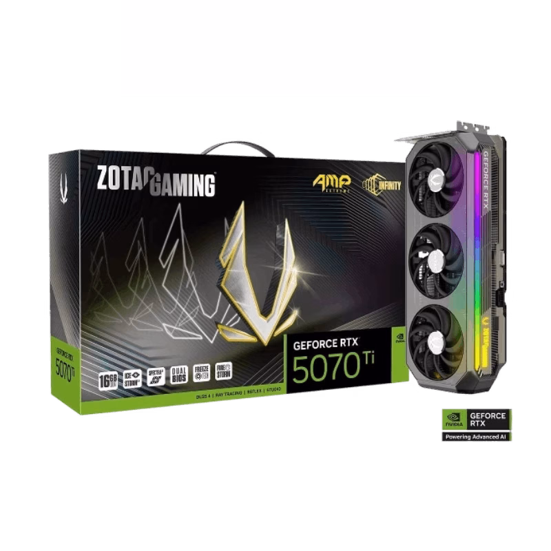 ZOTAC GAMING GeForce RTX 5070 Ti AMP Extreme INFINITY Graphics Card | Tax Included