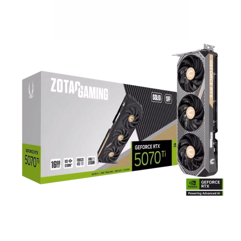 Zotac Gaming GeForce RTX 5070 Ti SOLID SFF Graphics Card | ZT-B50710D3-10P