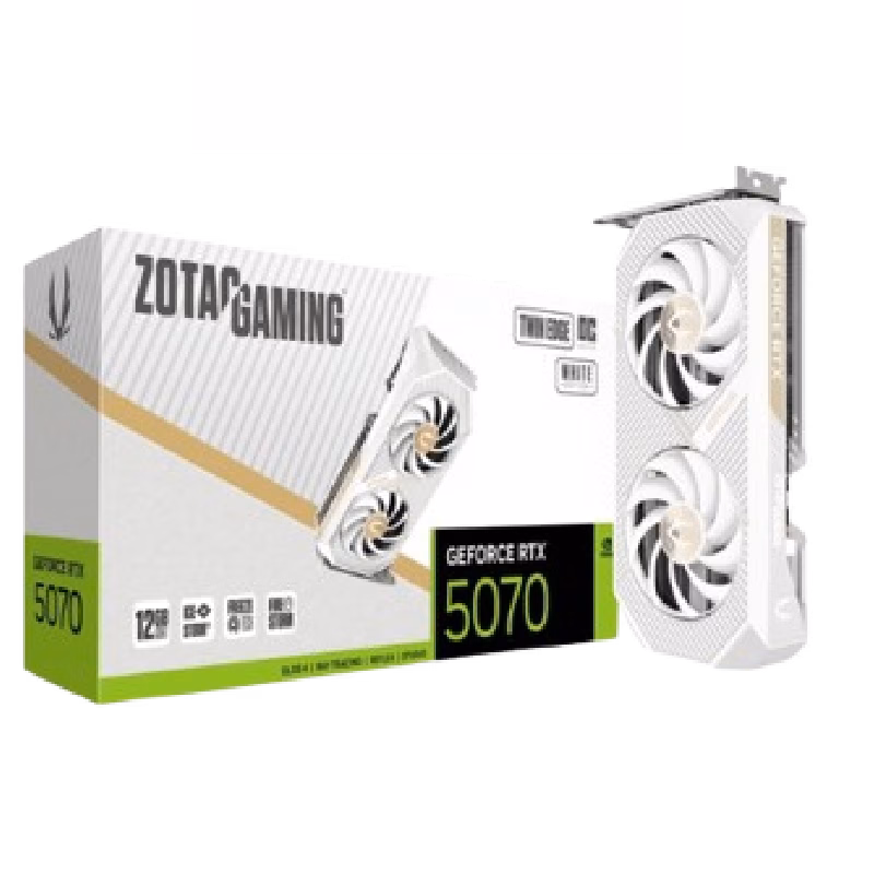 ZOTAC GAMING GeForce RTX 5070 Twin Edge OC White Edition 12GB GDDR7 | ZT-B50700Q-10P