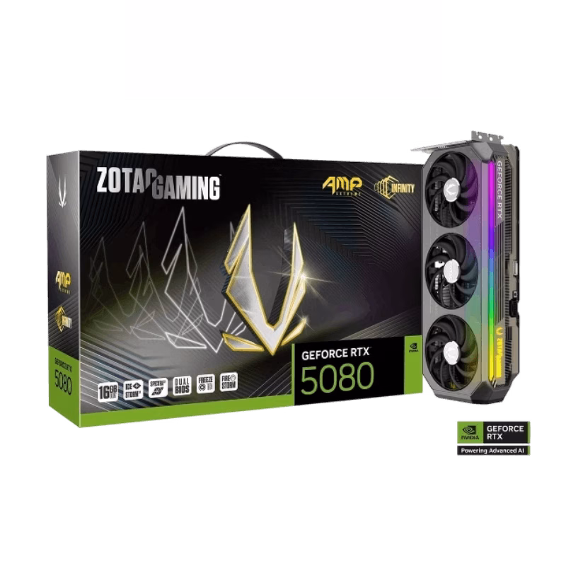ZOTAC GAMING GeForce RTX 5080 AMP Extreme INFINITY Graphics Card | ZT-B50800B-10P | Tax Free