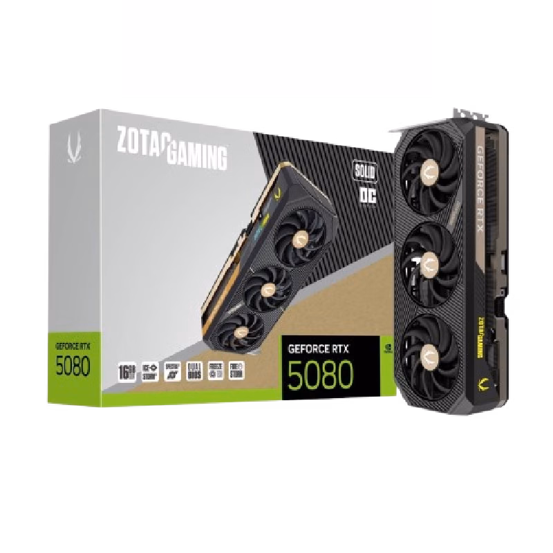 ZOTAC GAMING GeForce RTX 5080 SOLID CORE OC 16GB GDDR7 | ZT-B50800J2-10P
