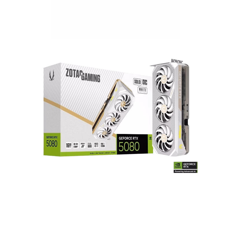 ZOTAC GAMING GeForce RTX 5080 SOLID OC White Edition Graphics Card | ZT-B50800Q-10P | Tax Free