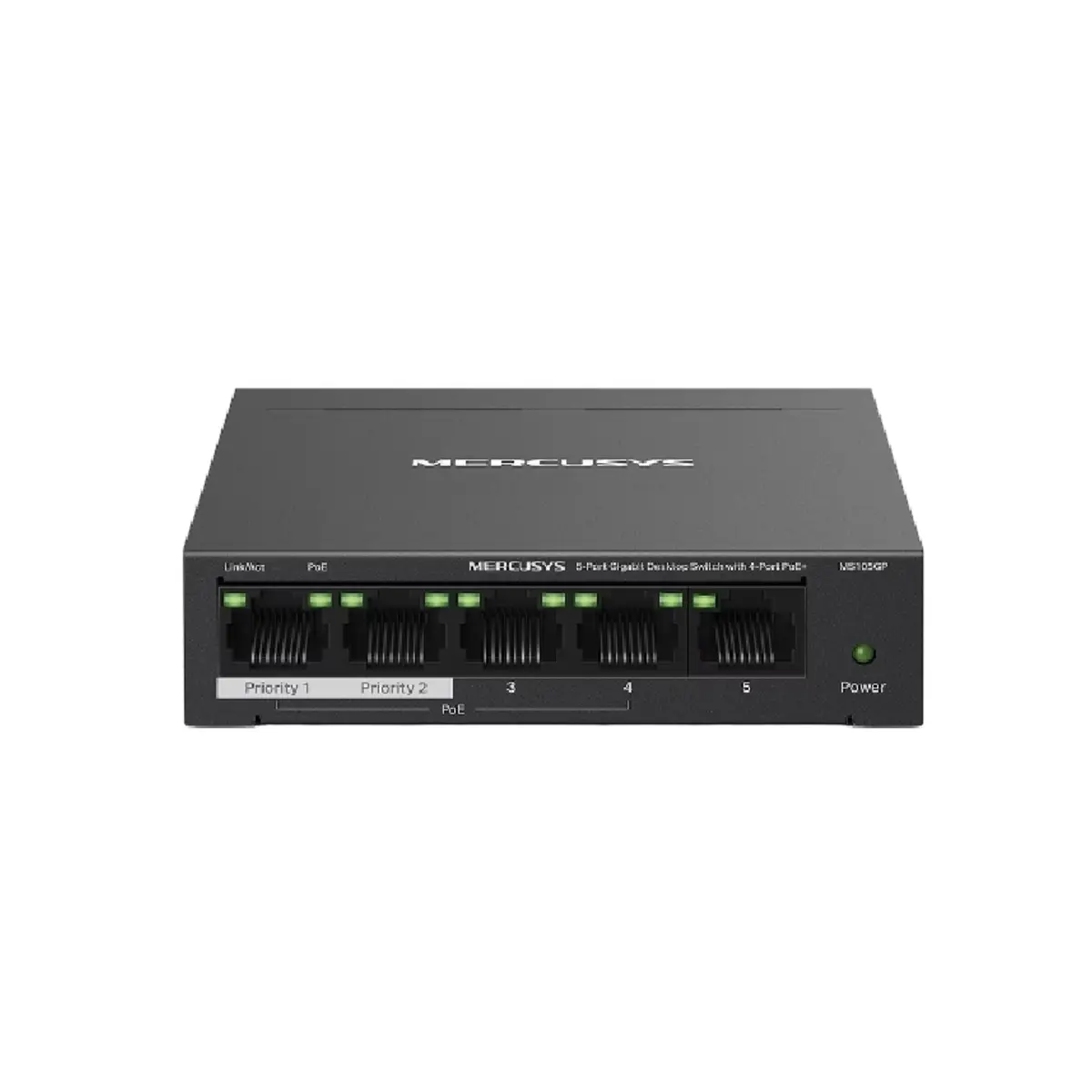 Mercusys 5-Port Gigabit Desktop Switch with 4-Port PoE+ | MS105GP V3
