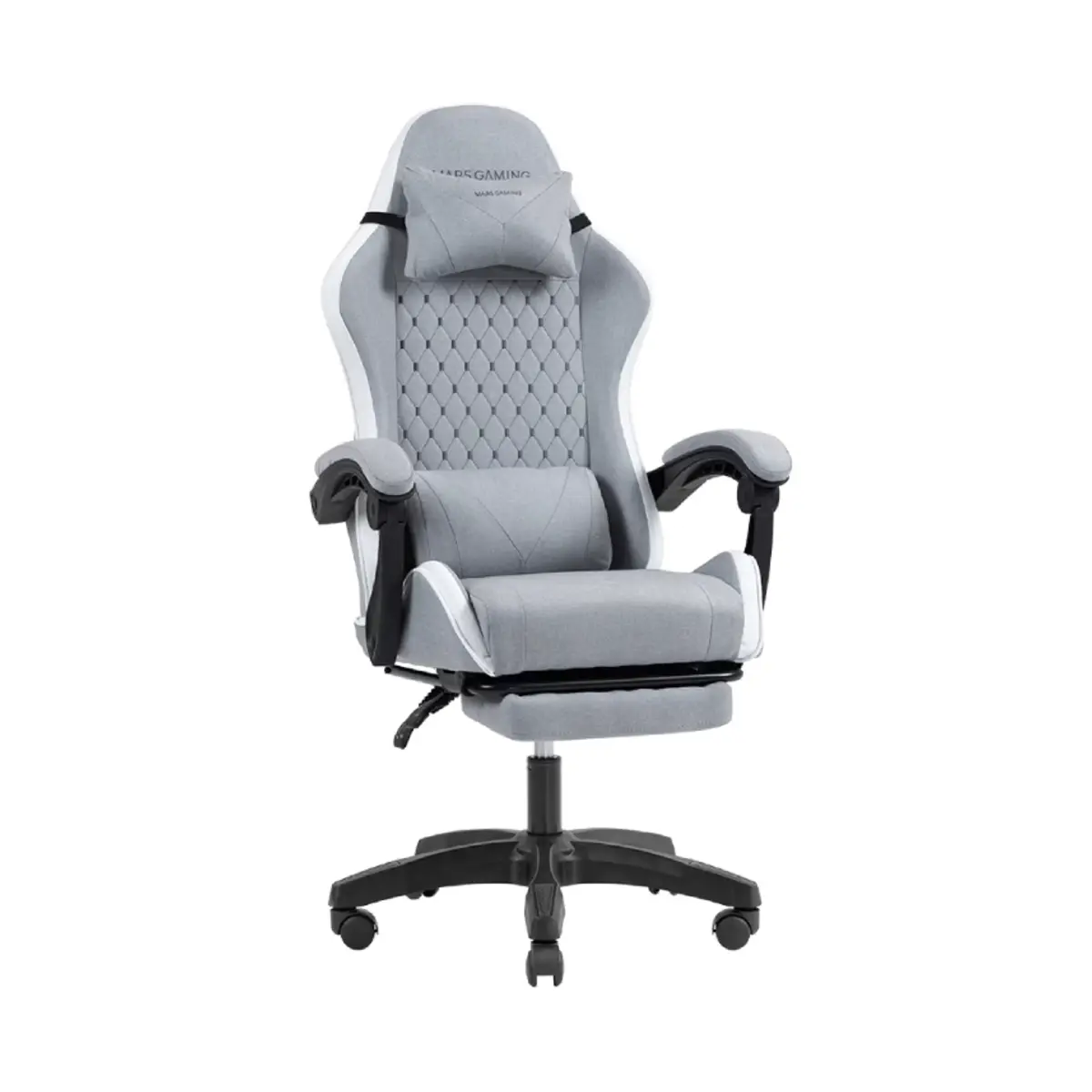 Mars Gaming MGC-X Fabric Gaming Chair | White | MGCXFGRPW