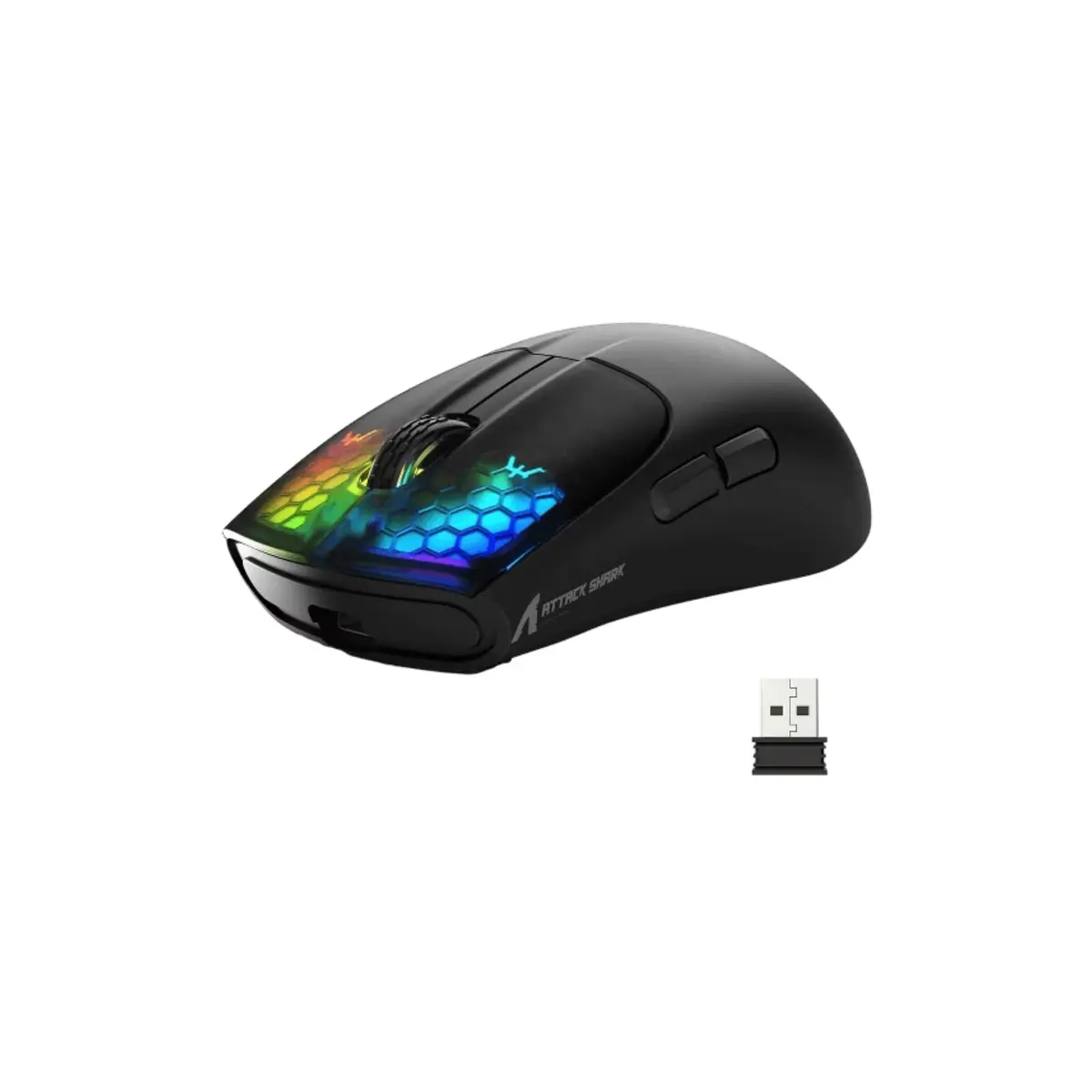 ATTACK SHARK X5 RGB Ultra-Light Wireless Black Gaming Mouse | TF