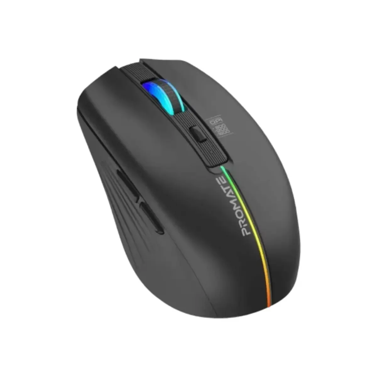 Promate Kitt Ergonomic Wireless RGB Mouse | BLACK
