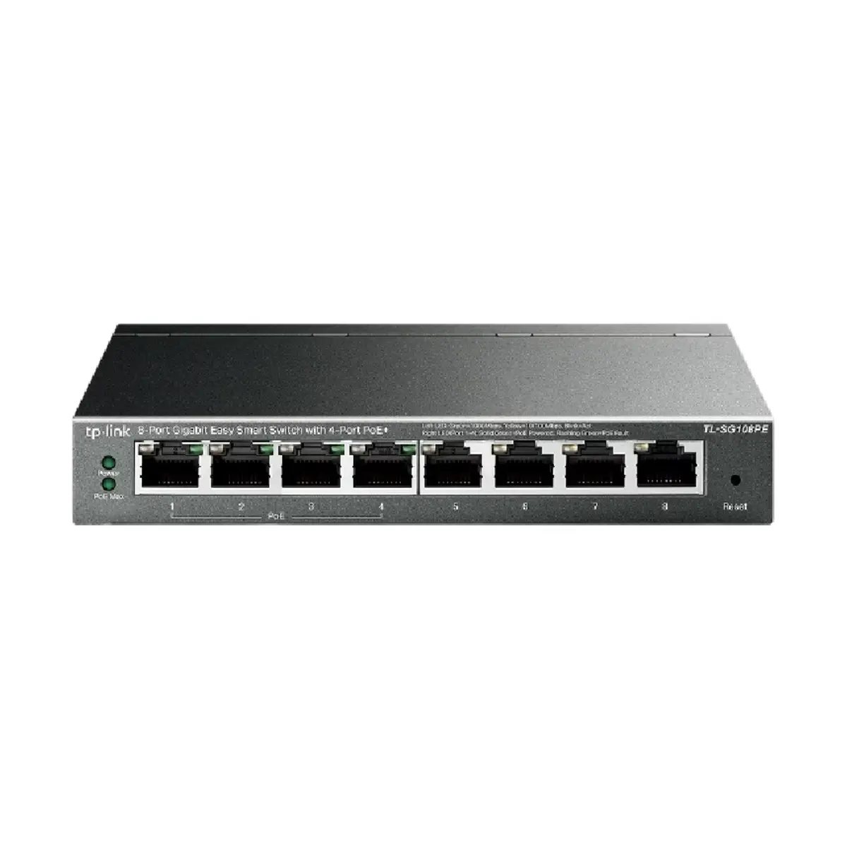 TP-Link Switch 8-Port Gigabit Easy Smart Switch with 4-Port PoE+ | TL-SG108PE 4.6