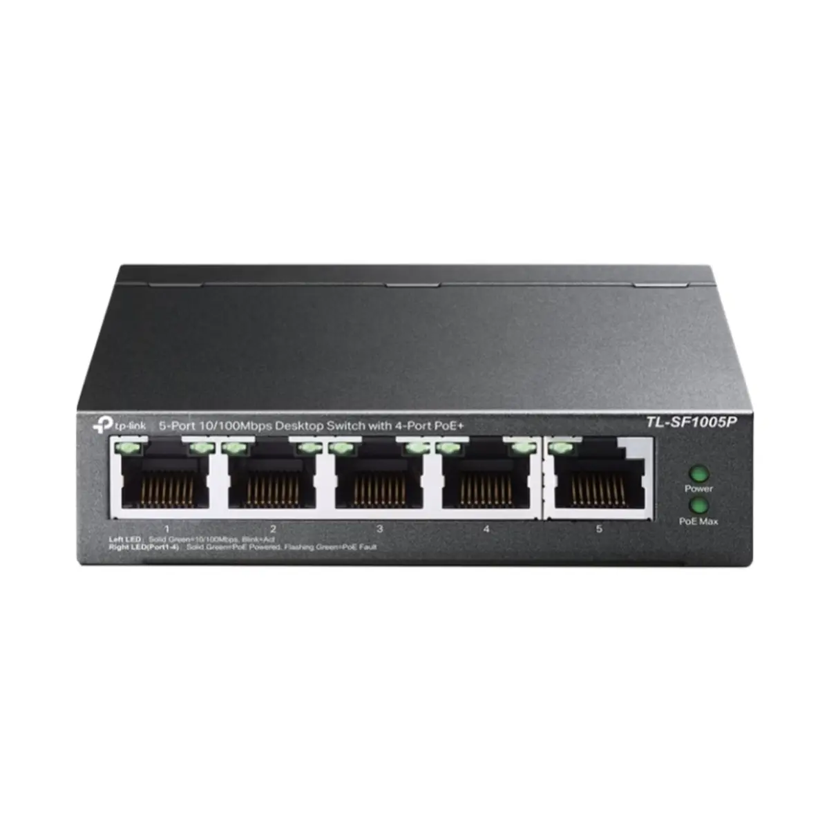 TP-link 5-Port 10/100Mbps Desktop Switch with 4-Port PoE+ | TL-SF1005P