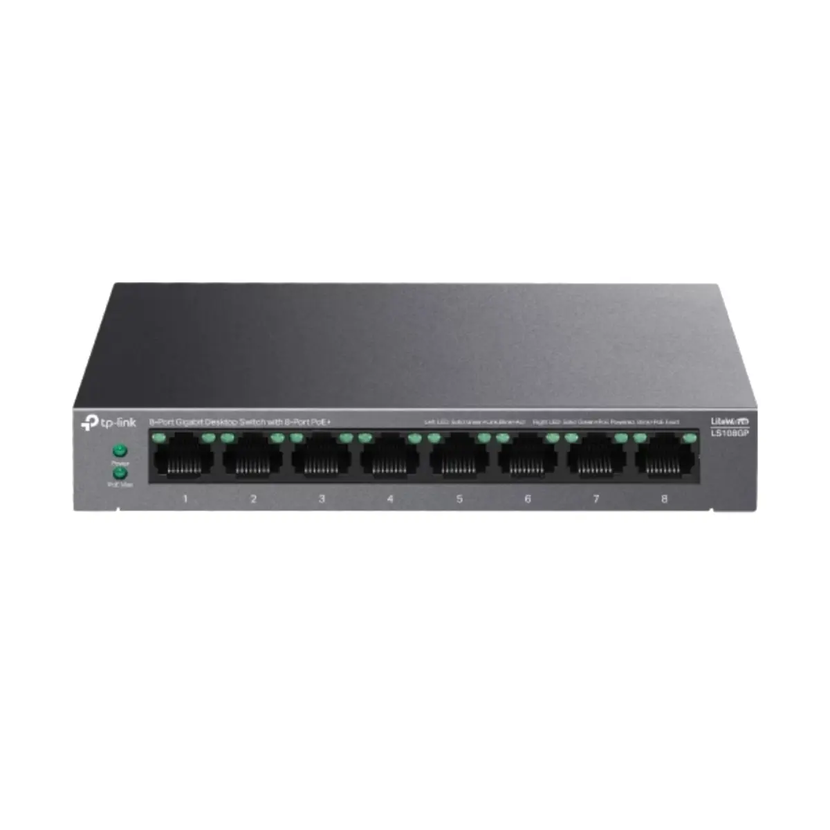 TP-Link LS108GP LITEWAVE 8-PORT GIGABIT POE+ SWITCH