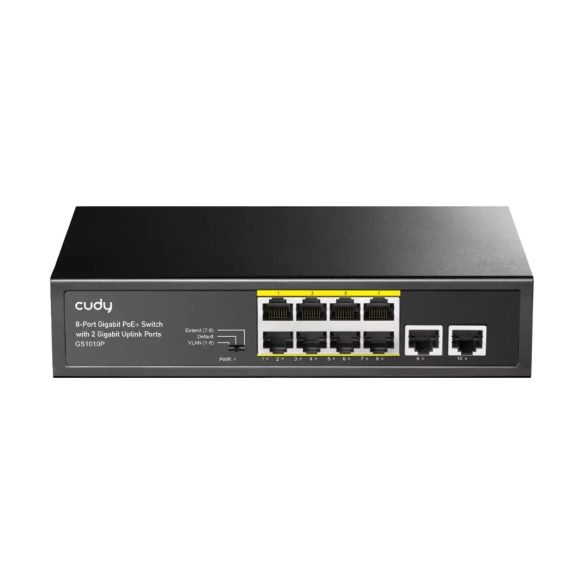 Cudy 8-Port PoE+ Switch – 2 Gigabit Ports 120W | GS1010P